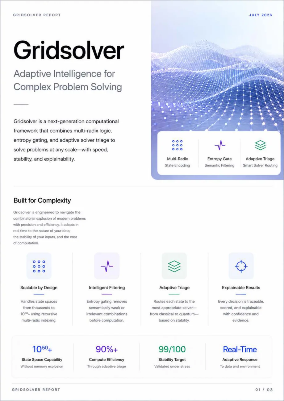 Gridsolver brochure artwork
